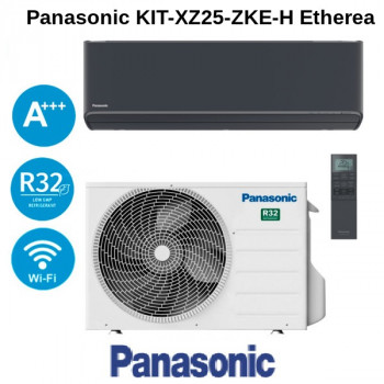 Panasonic KIT-XZ25-ZKE-H Etherea  oldalfali inverteres klíma 2.5 kw